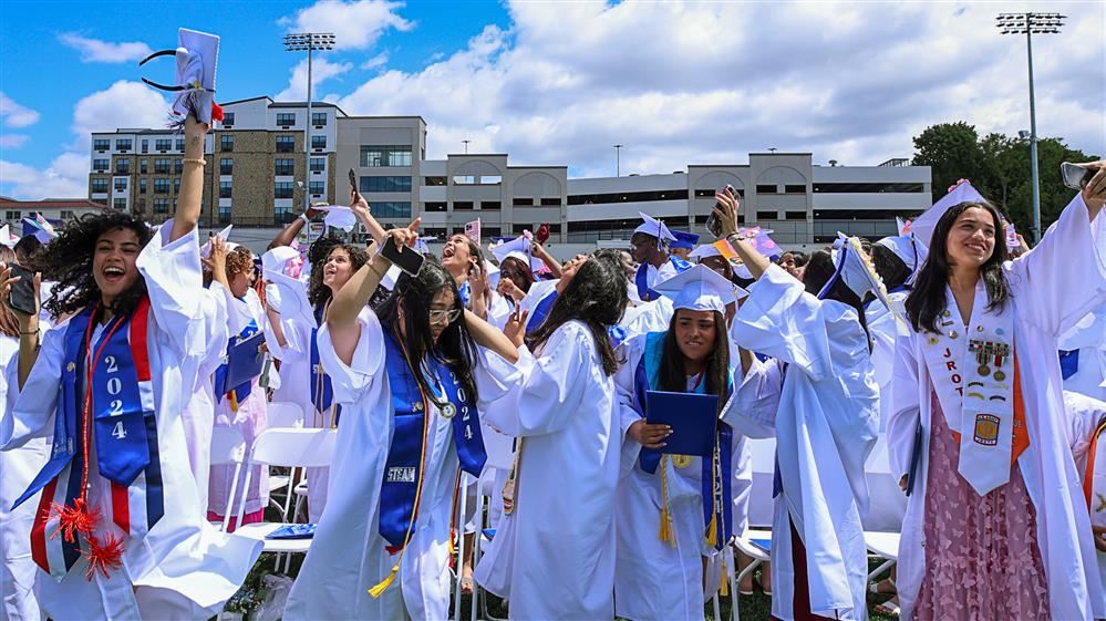 STEAM High School students celebrate graduating at Hinchliffe Stadium